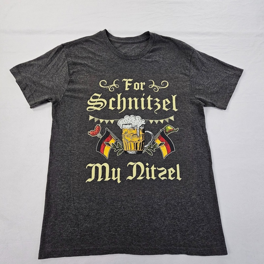 For Schnitzel My Nitzel German Beer Gray Short Sleeve T-Shirt Men's M